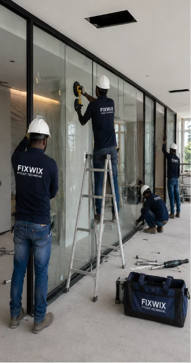 Aluminium Office Partition Installation Dubai