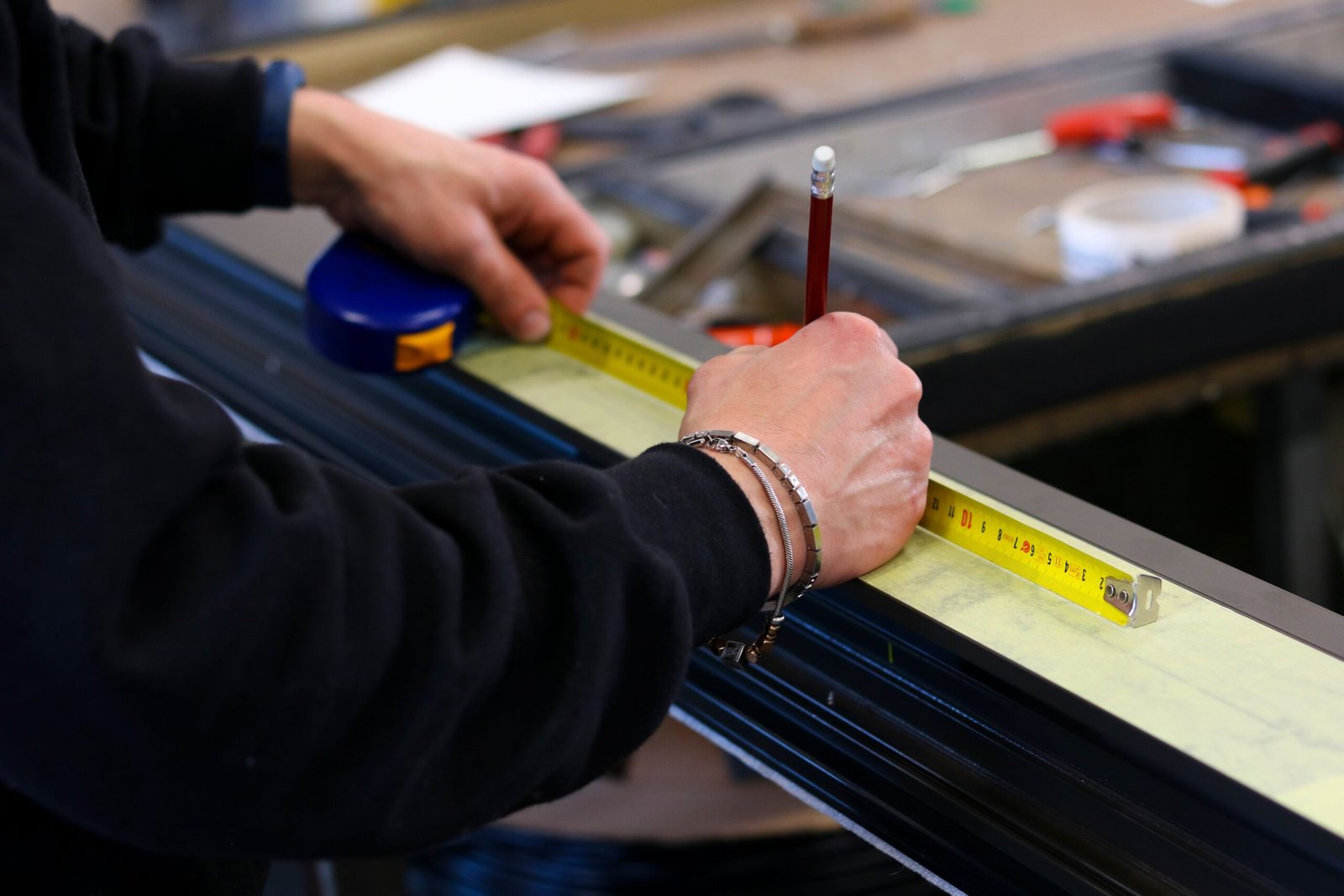 Aluminium and glass fabrication workshop in Al Quoz, Dubai